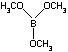 struktura trimetylesteru kyseliny borité